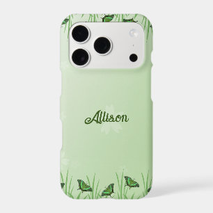 Papillon vert sur vert clair - romantique
