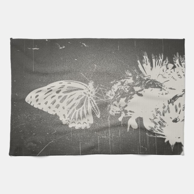 Papillon vintage - serviette de cuisine (Horizontal)