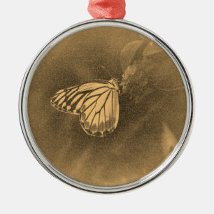 Papillon vintage sur Fleur - Ornements