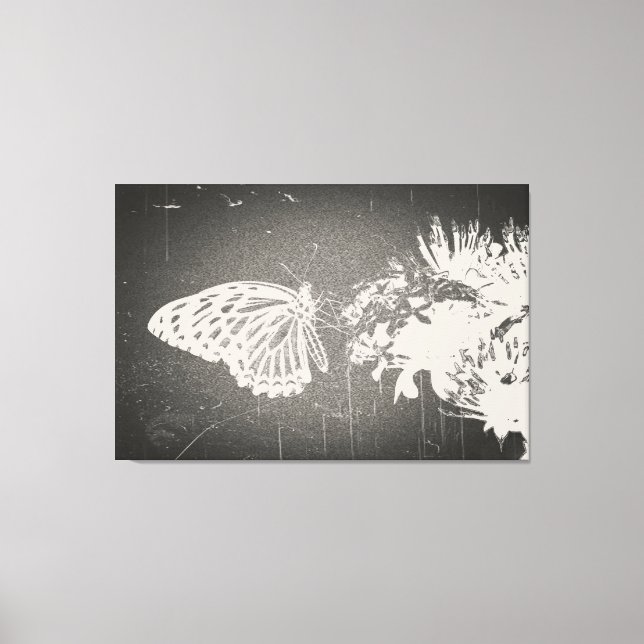 Papillon vintage - Toile enveloppée (Recto)