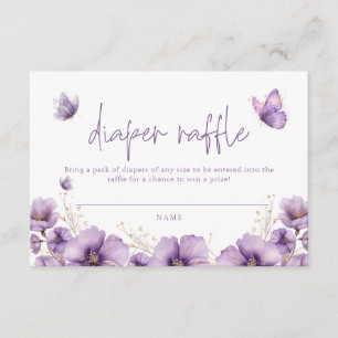 Papillon violet Baby shower de la carte de 