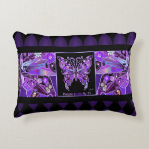 Papillon violet Coussin à 31 Accent