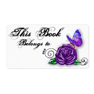 Papillon violet et conception Rose