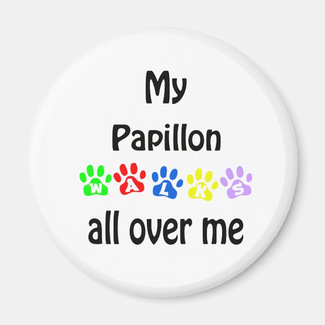 Papillon Walks Design Magnet (Front)