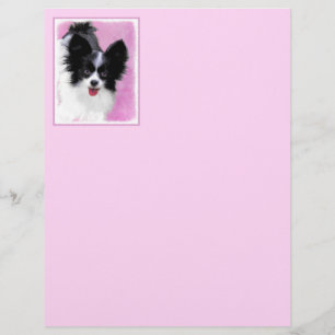 Papillon (White and Black) Painting - Dog Art