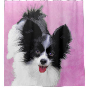 Papillon (White and Black) Painting - Dog Art