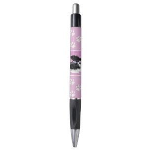 Papillon (White and Black) Painting - Dog Art Pen