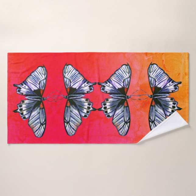 Papillons (Serviette de bain)