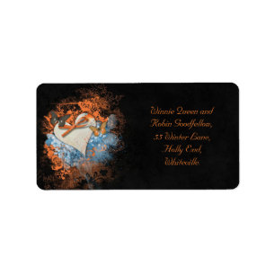 Papillons à Samhain Étiquettes de adresse de jeûne