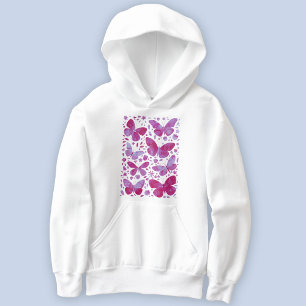 Papillons Aquarelle Magenta Rose