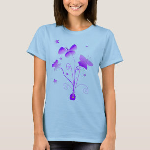 Papillons avec Fleurs T-shirt Poupée bébé