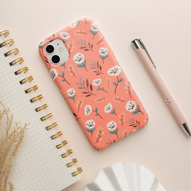 Papillons blancs sur Coque rouge gras (Créateur téléchargé)