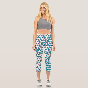 Papillons bleu turquoise Leggings