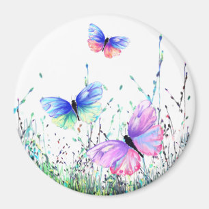 Papillons colorés à aimants de printemps