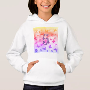 Papillons colorés arc-en-ciel 5ème anniversaire fi
