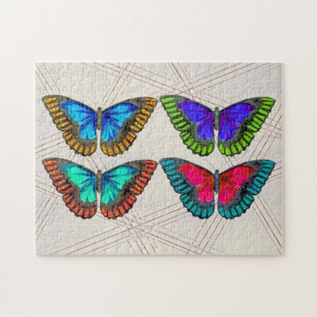 Papillons colorés Art Puzzle (Horizontal)