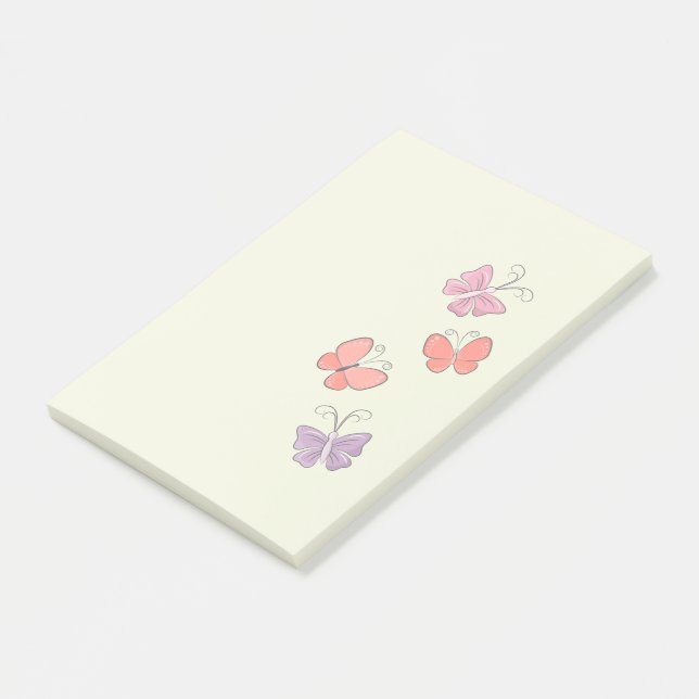 Papillons Colorés Post-it (Incliné)