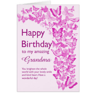 Papillons d'anniversaire de grand-mère