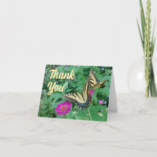 Papillons Dansant dans le Carte de remerciements d