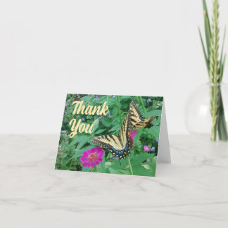 Papillons Dansant dans le Carte de remerciements d