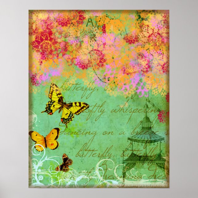Papillons dansant sur une affiche Breeze Imprimer (Devant)