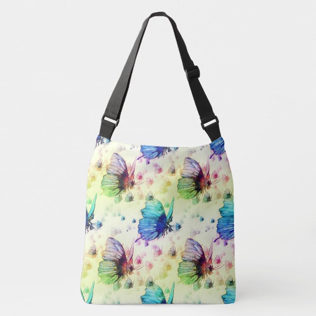 Papillons d'aquarelle Sac de carrosserie (Devant)