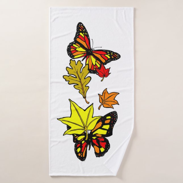 Papillons de chute (Serviette de bain)