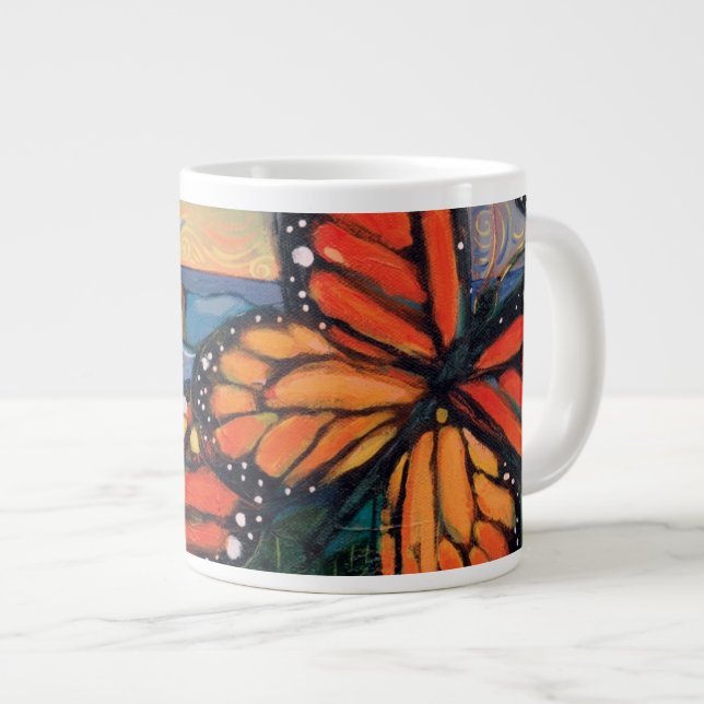 Papillons de monarque à la tasse naturelle (Devant droit)