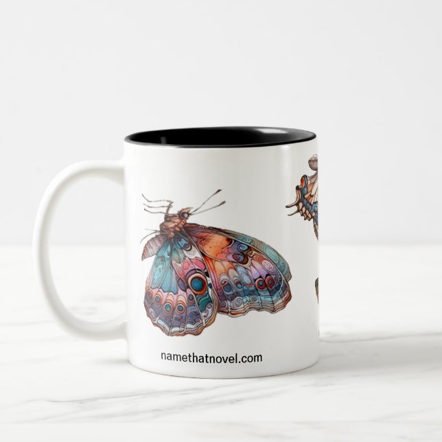 Papillons de nom qui Novel café Mug (Gauche)