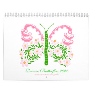 Papillons dessinés Calendrier 2027