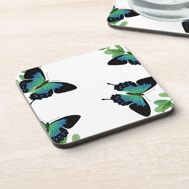papillons dessous de verre (Côté gauche)