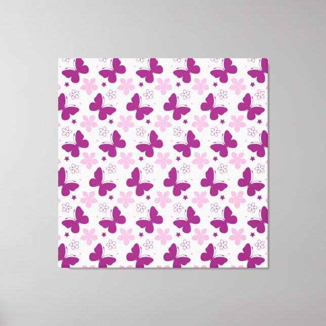 Papillons en toile étirée (Recto)