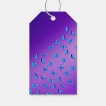 Papillons Enchantés Étiquettes Cadeaux Violettes