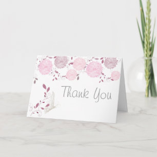 Papillons et chrysanthèmes roses Merci