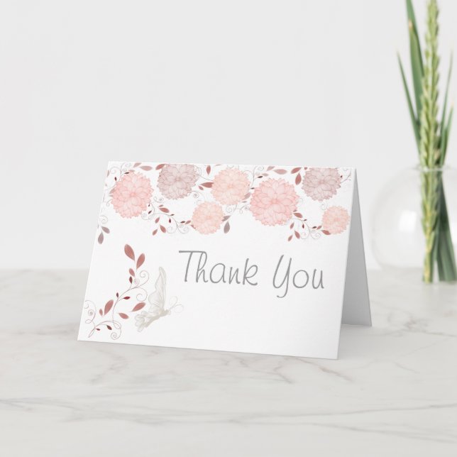 Papillons et corail chrysanthèmes Merci (Devant)