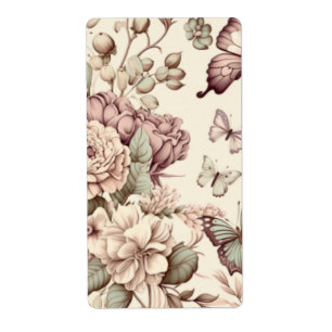 Papillons et fleurs décoration pastel