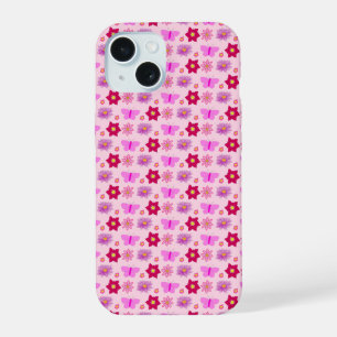 Papillons et fleurs roses pour bébé fille à motifs