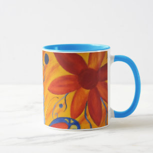 papillons et fleurs Tasse en céramique