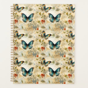 Papillons et fleurs Vintages colorés (11)