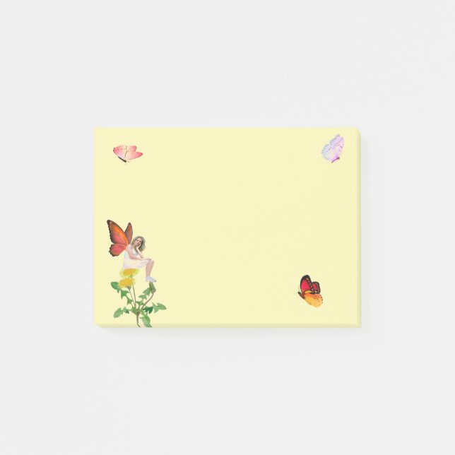 Papillons et notes post-it de fée (Devant)