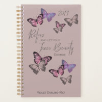 Papillons femelles w. Typographie positive - rose