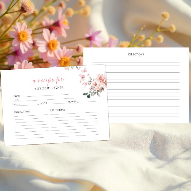 Papillons Fêtes des mariées florales Cartes de rec (Créateur téléchargé)