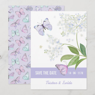 Papillons & Fleur de Sureau Carte de Mise en Garde