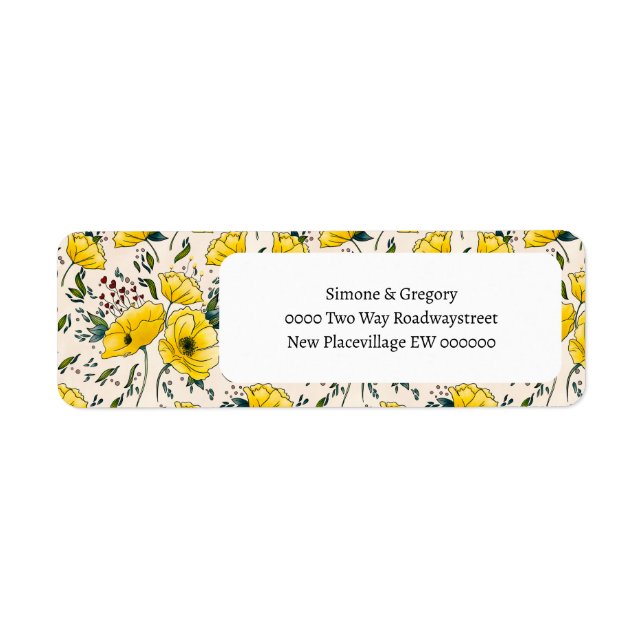 Papillons floraux jaunes (Devant)