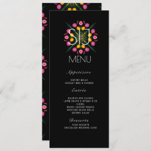 Papillons Floraux mexicains menu Mariage de l'aube
