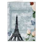 Papillons français vintages et roses