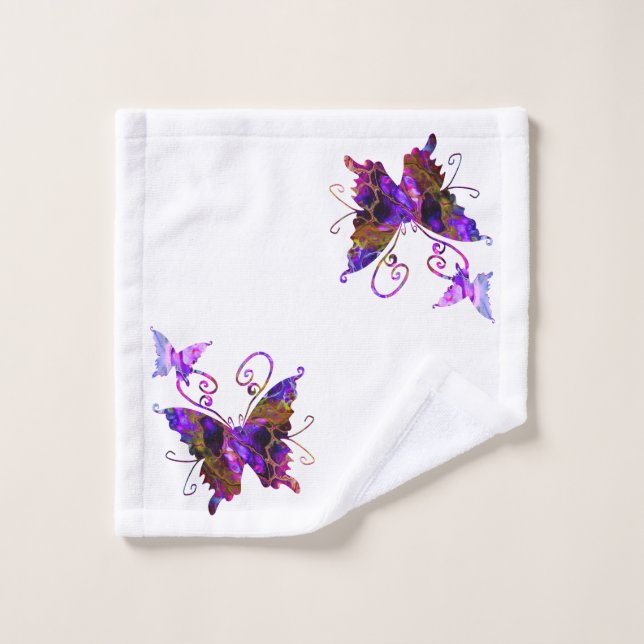 Papillons Imaginaires (Gant de toilette)