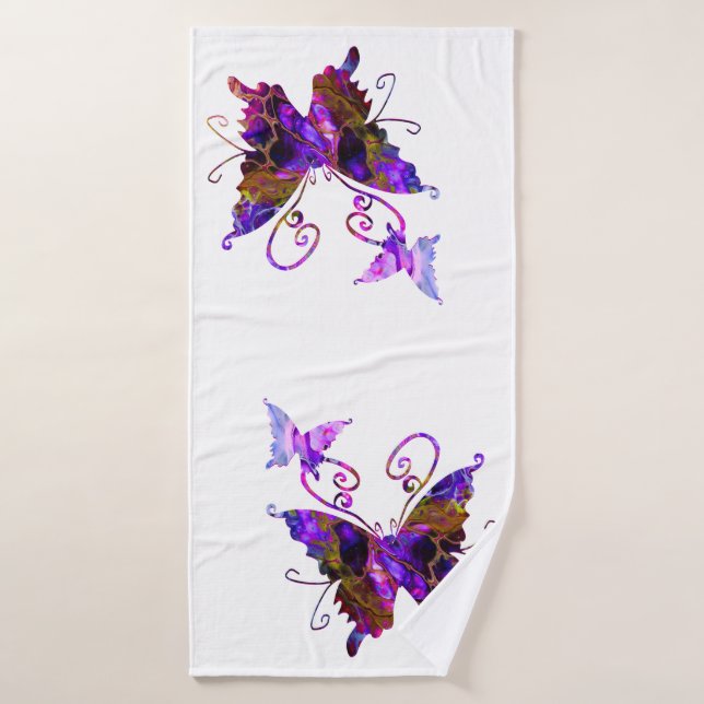Papillons Imaginaires (Serviette de bain)