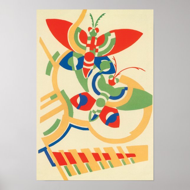 Papillons Jazz Pochoir Art Déco vintage (Devant)