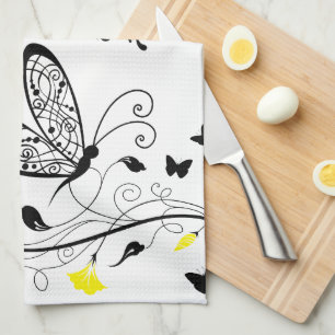 Papillons Lineart Américain MoJo Serviette de cuis